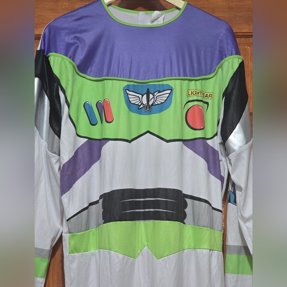 Disguise Toy Story Buzz Lightyear Deluxe Jumpsuit Costume Adults, XL 42-46 - Picture 2 of 5